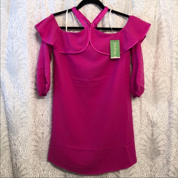 Lilly Pulitzer Abrielle Dress Berry Sangria NWT - Picture 2 of 11